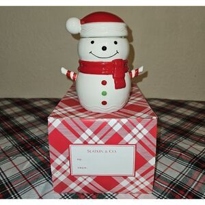 Slatkin & Co. Snowman Evergreen Scented Candle & Decorative Jar